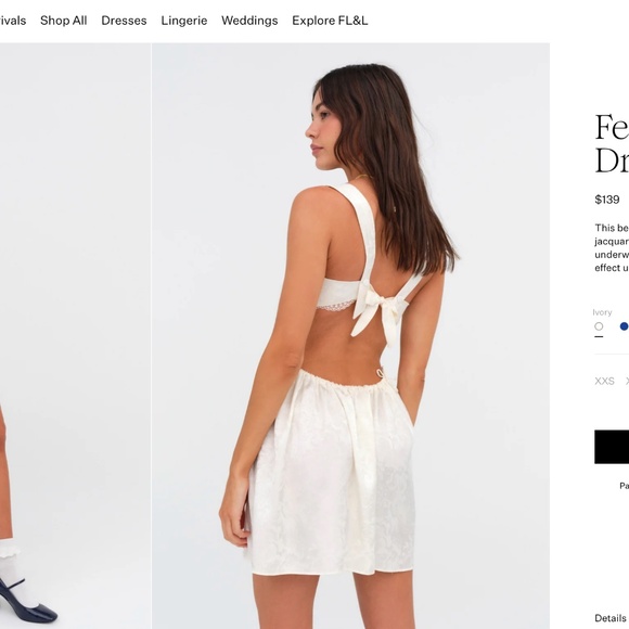 For Love & Lemons Festival Rose Slip Dress | Like New | XS Adjustable - Picture 6 of 6